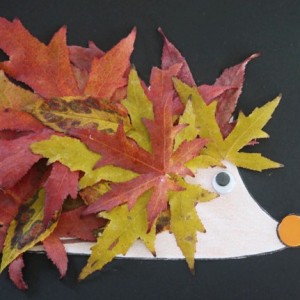 Hérisson-feuilles-dautomne à couper (2)